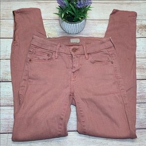 MOTHER “pop the locker crop zip” skinny ankle jean